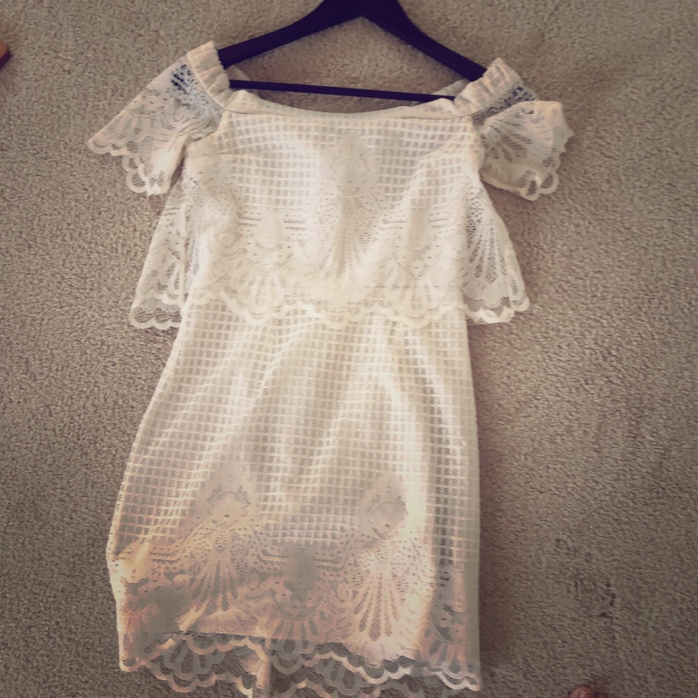 Lace white dress